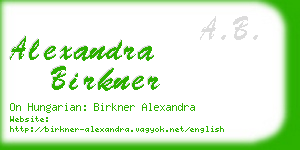 alexandra birkner business card